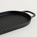 PLANCHA FUNDICION OVAL CON ASAS 30X16,50 CM