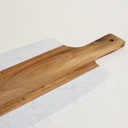 TABLA MARMOL Y MADERA LINEA MACAEL 42 X 20 CM