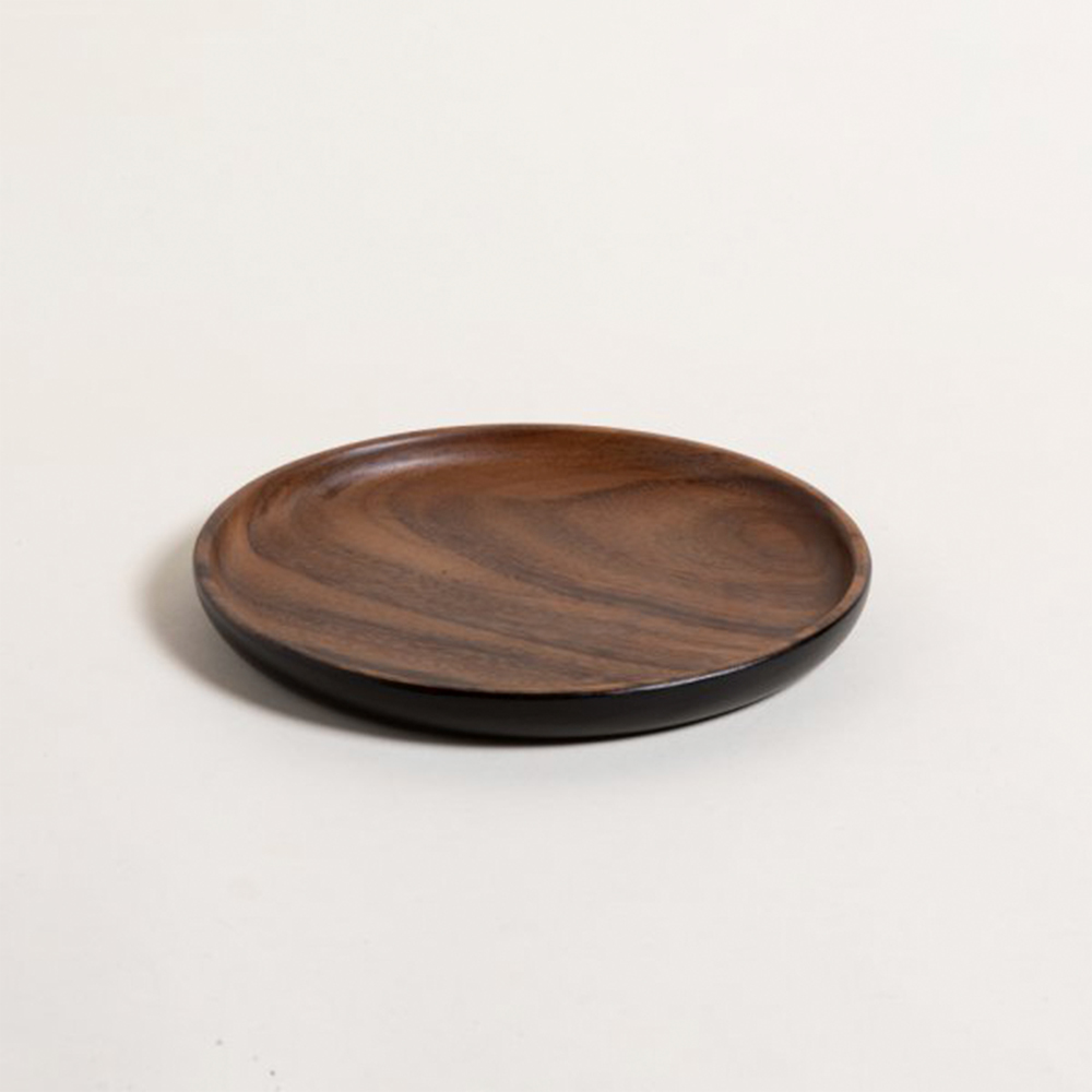 PLATO REDONDO ACACIA MANILA BLACK 24 CM