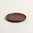 PLATO REDONDO ACACIA MANILA BLACK 24 CM