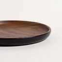 PLATO REDONDO ACACIA MANILA BLACK 24 CM