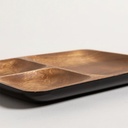BANDEJA ACACIA RECTANGULAR DE 3 DIVISIONES MANILA BLACK 25,5X19 CM