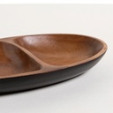 COPETINERO ACACIA MANILA BLACK 2 DIVISIONES 26X15 CM