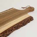 TABLA DE ACACIA CON CORTEZA Y MANGO 45X20,5 CM