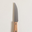SET X 4 CUCHILLOS DE ASADO MANGO MADERA 23 CM