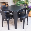 Combo MESA RUNKO 76 NEGRA + 4 SILLA RUNKO NEGRA