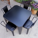 Combo MESA RUNKO 76 NEGRA + 4 SILLA RUNKO NEGRA