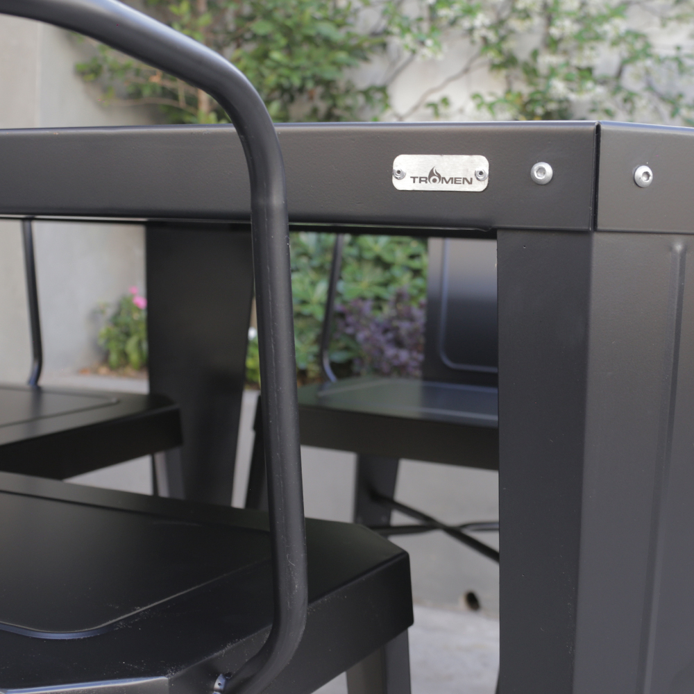 Combo MESA RUNKO 76 NEGRA + 4 SILLA RUNKO NEGRA