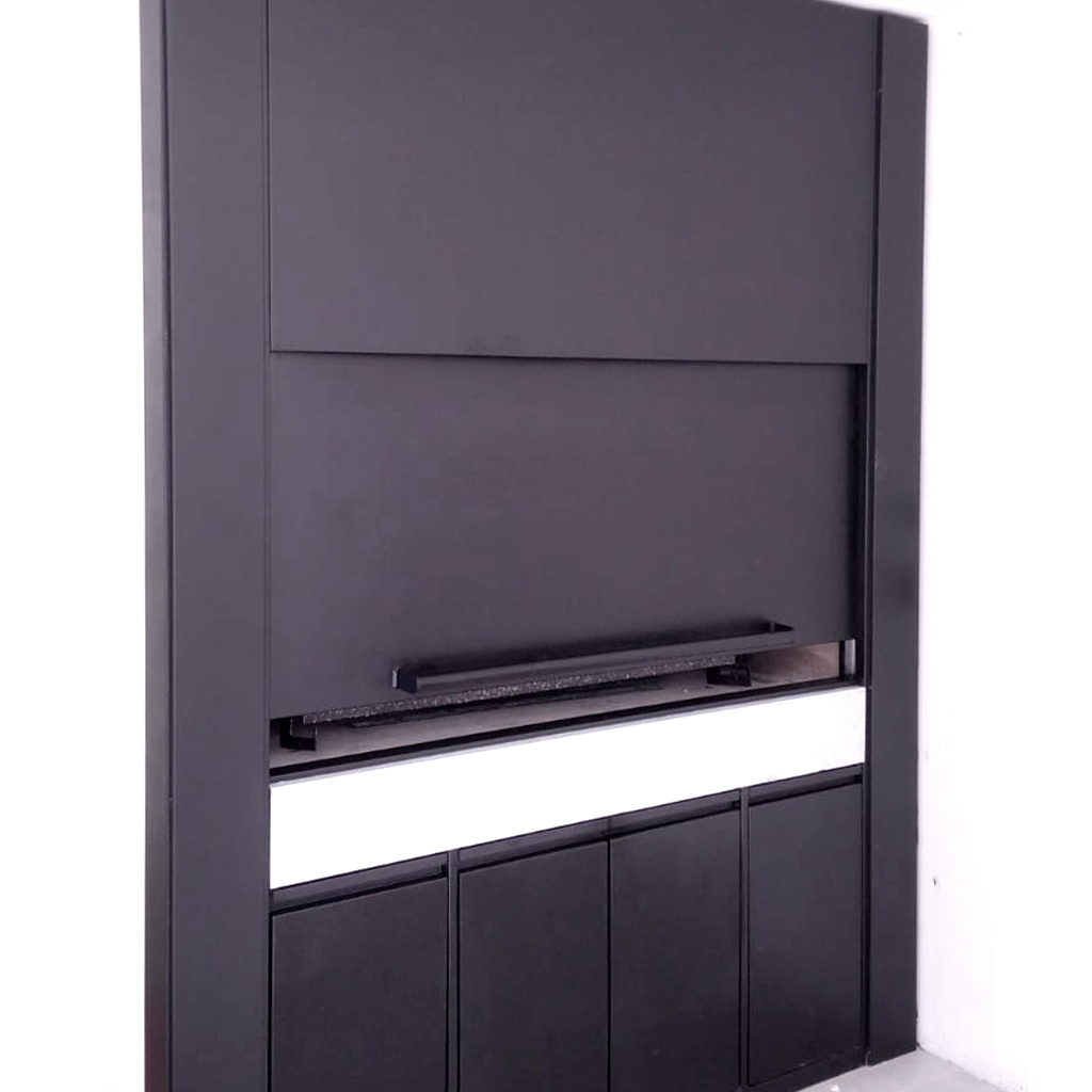 Cerramiento kit guillotina con bajo parrilla y faldón 220 - en stock