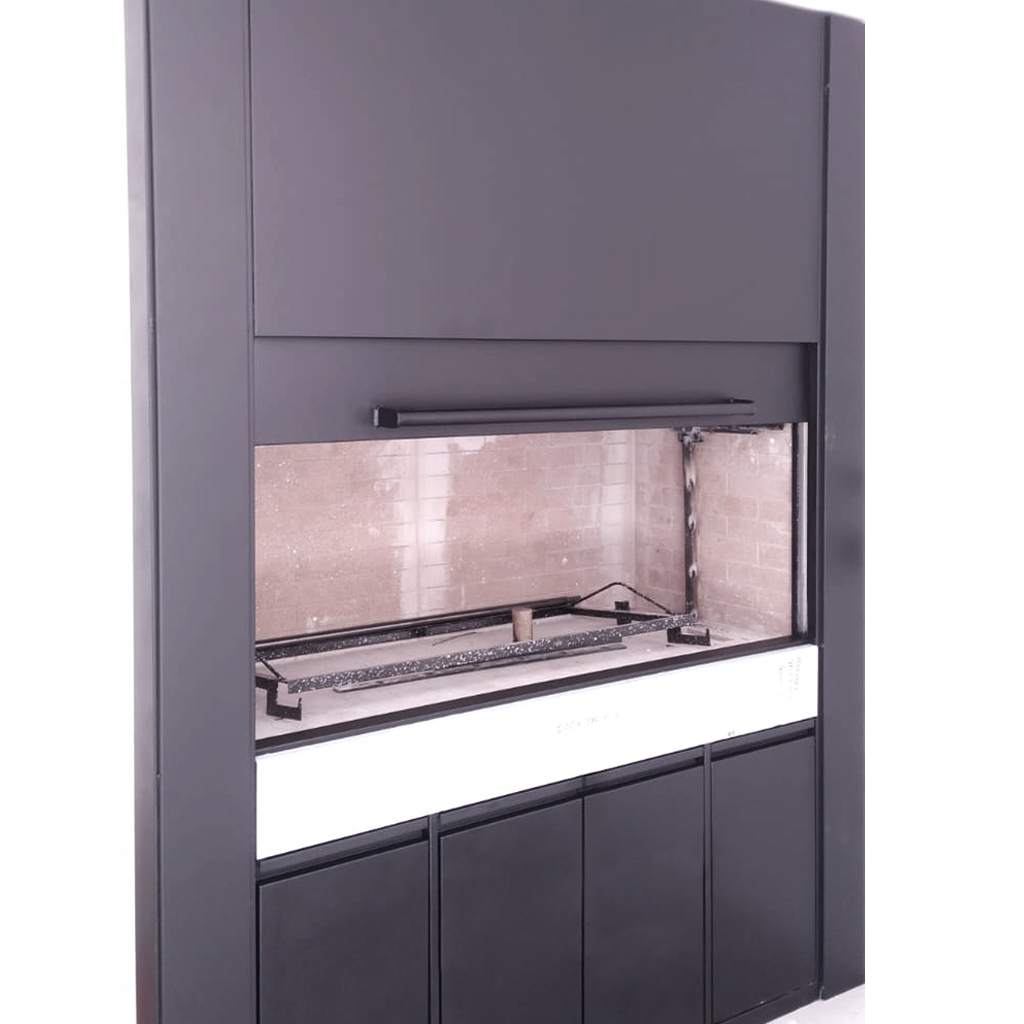 Cerramiento kit guillotina con bajo parrilla y faldón 220 - en stock