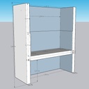 Cerramiento kit guillotina con bajo parrilla y faldón 220 - en stock