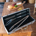 Set herramientas asador inox maletin 4 piezas