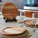 Plato de madera Mesopotamia 28 cm - Herencia Grill