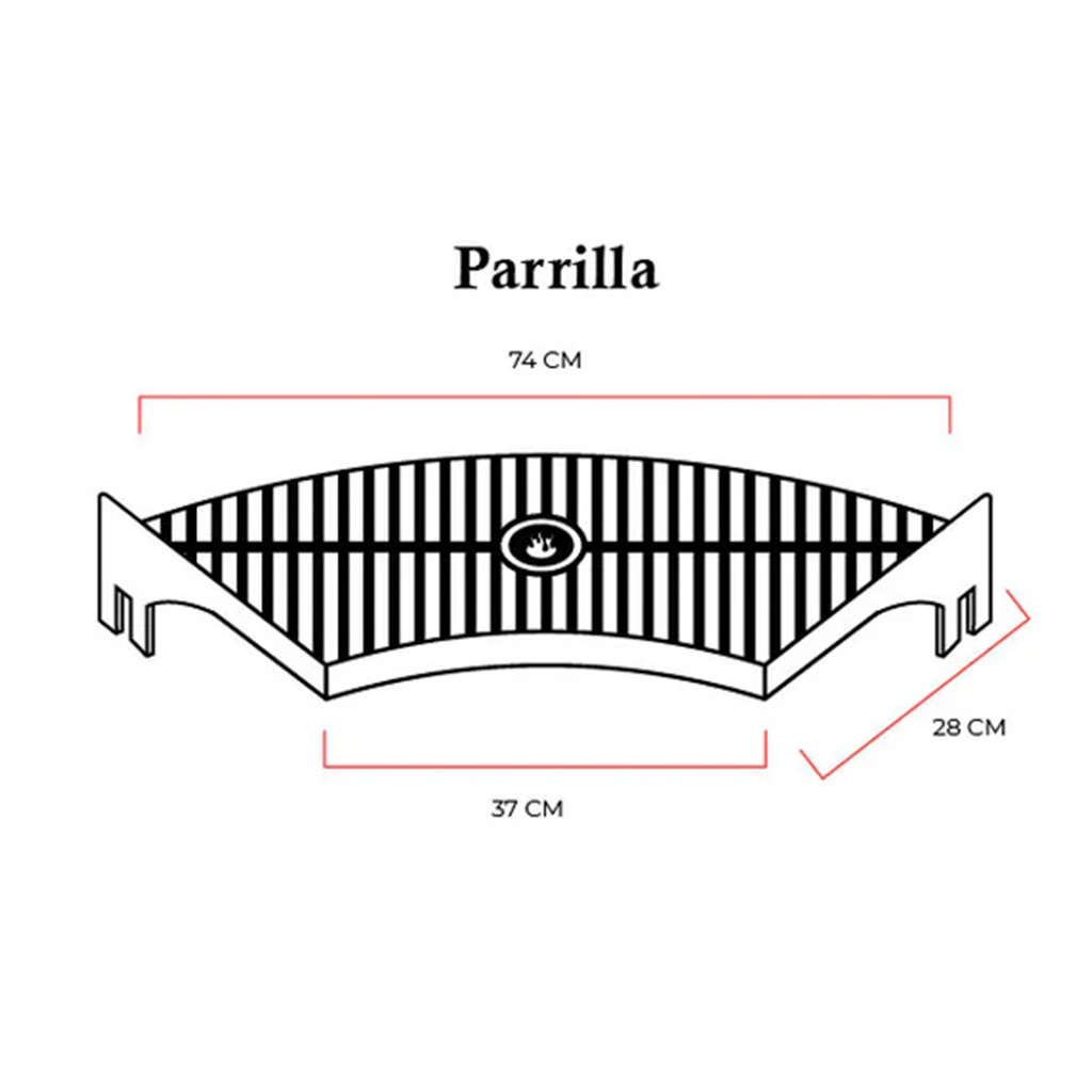 Parrilla Ragnar 80 oxido - Fuegos JL