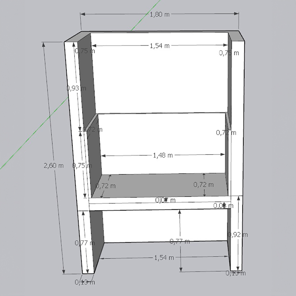 Cerramiento kit guillotina más bajo parrilla y faldón 180 - en stock PREPINTADO