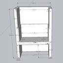 Cerramiento kit guillotina más bajo parrilla y faldón 180 - en stock PREPINTADO