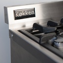 COCINA INDUSTRIAL CON PUERTA DE VIDRIO Y 6 HORNALLAS 76CM