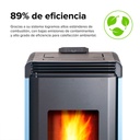 Calefactor alto rendimiento a pellet Hera+ Azul