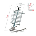 Asador cruz - Estaca libro hierro 45 x 30