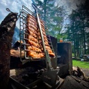 Asador cruz - Estaca libro hierro 60 x 40