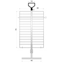 Asador cruz - Estaca libro hierro 75 x 50