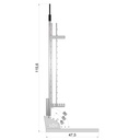 Asador cruz - Estaca libro hierro 75 x 50