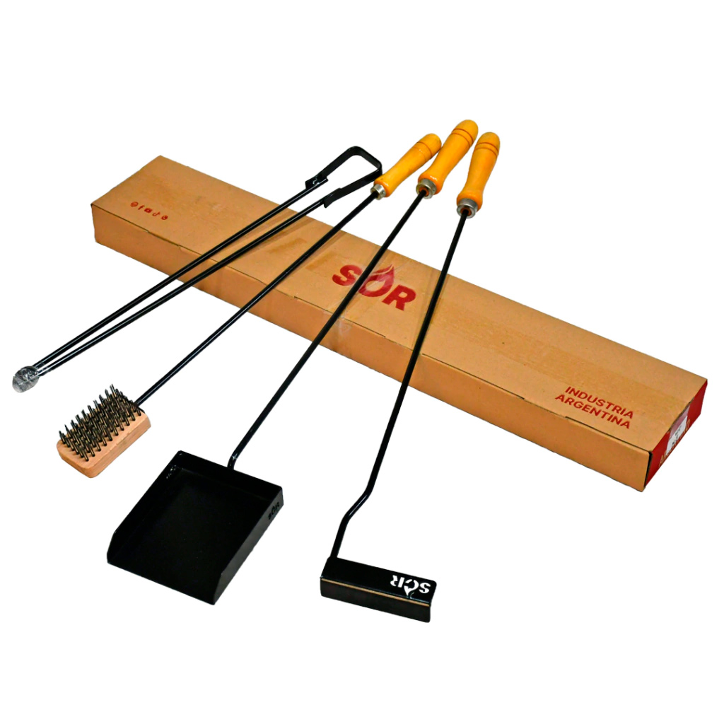 Juego de herramientas - Kit parrilla x 4 hierro