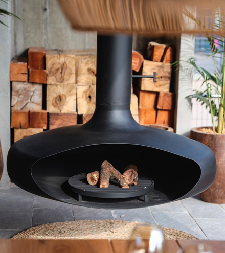 [ASH125] Chimenea colgante giratoria Rotoashwood 130 - Ashwood