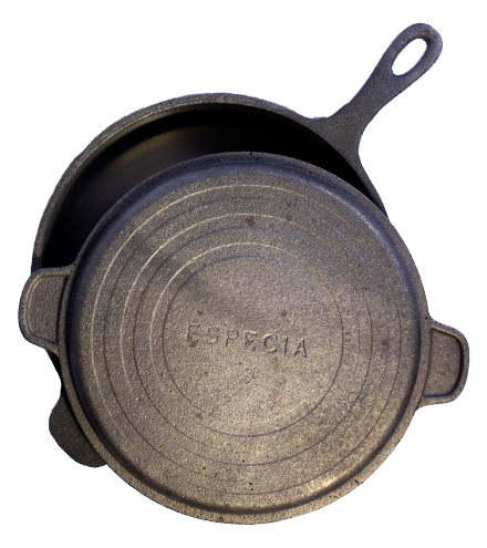 [ESP001] Sartén con tapa en hierro fundido