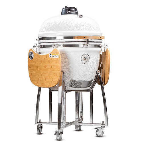 [KAMA054] Parrilla horno Kamado "GRAN ASADOR CRIOLLO, Blanco" - Kamado Argentino