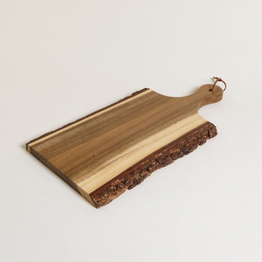 [MIS019] Tabla de Acacia con corteza y mango 45x20,5 cm