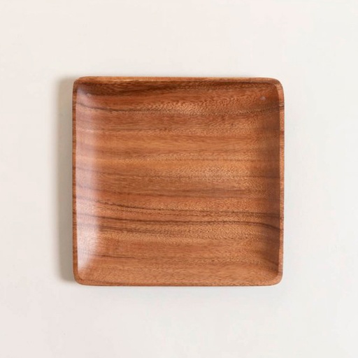 [MIS030] Plato bandeja acacia manila 25,5x25,5 cm
