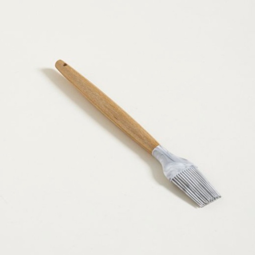 [MIS039] Pincel de silicona símil mármol con mango de madera 27cm