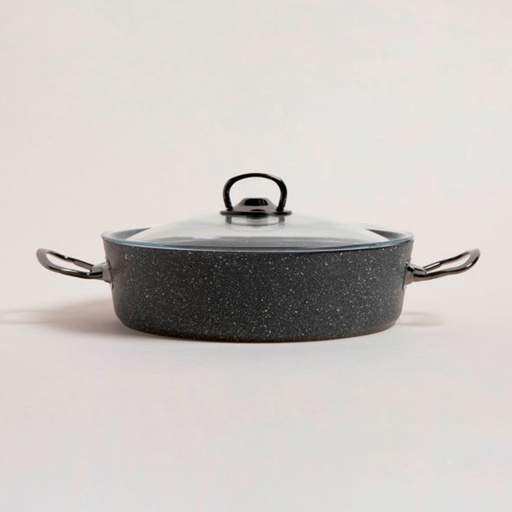 [MIS045] Cacerola de aluminio antiadherente negro granito 26cm, 3400ml